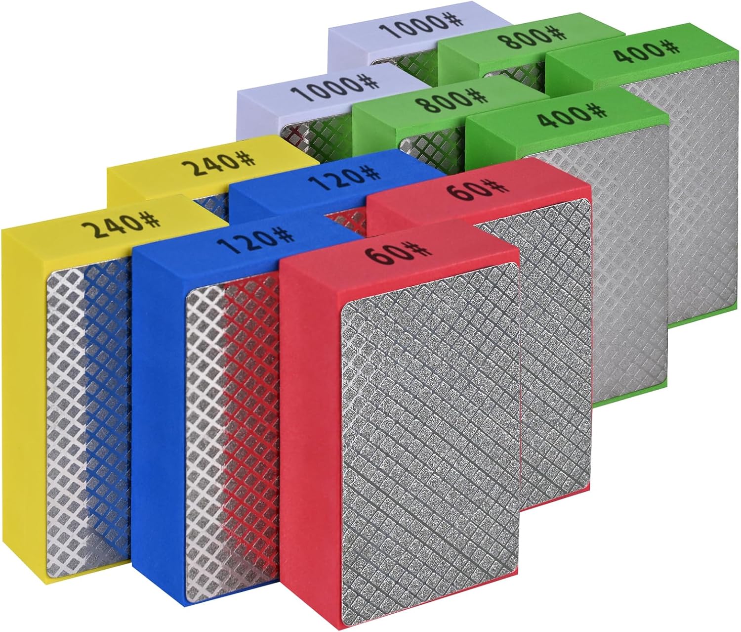 12pcs Diamond Hand Polishing Pads for Efficient Tile Grinding