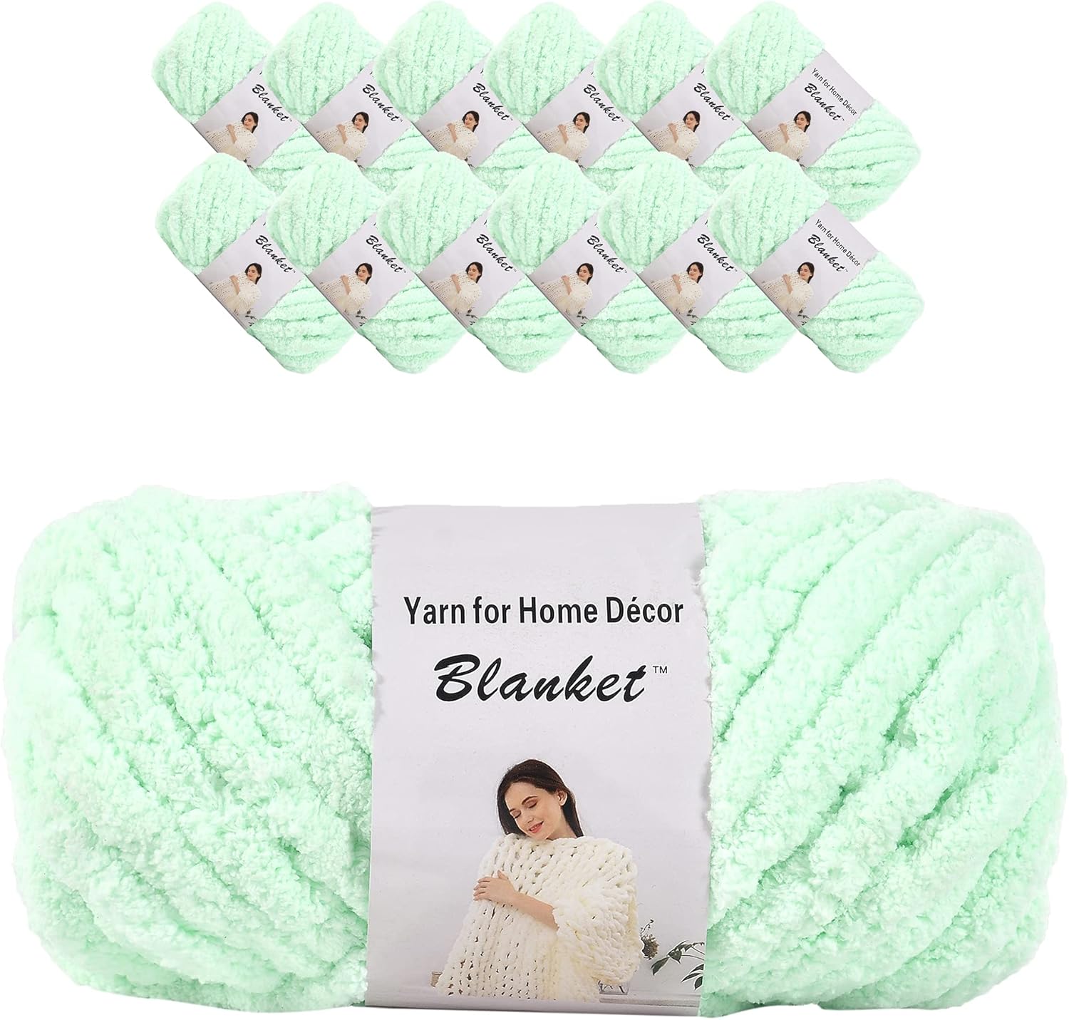 Chenille Chunky Yarn for Arm Knitting Thick Bulky DIY Projects