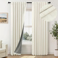 Neutral 80 in Nursery Blackout Curtains Pair - 100% Blackout Thermal