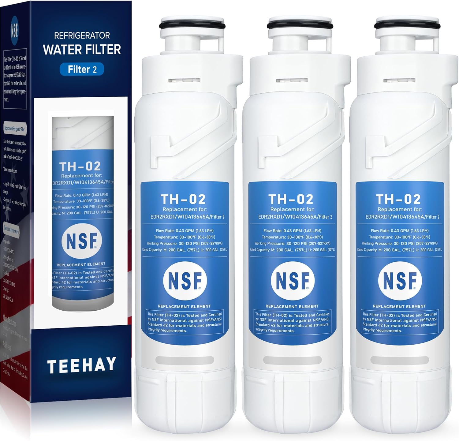 W10413645A Water Filter 2 Replacement for Clean Water