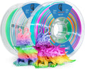 Rainbow PLA Filament 2KG Bundle - Silk & Matte Multicolor