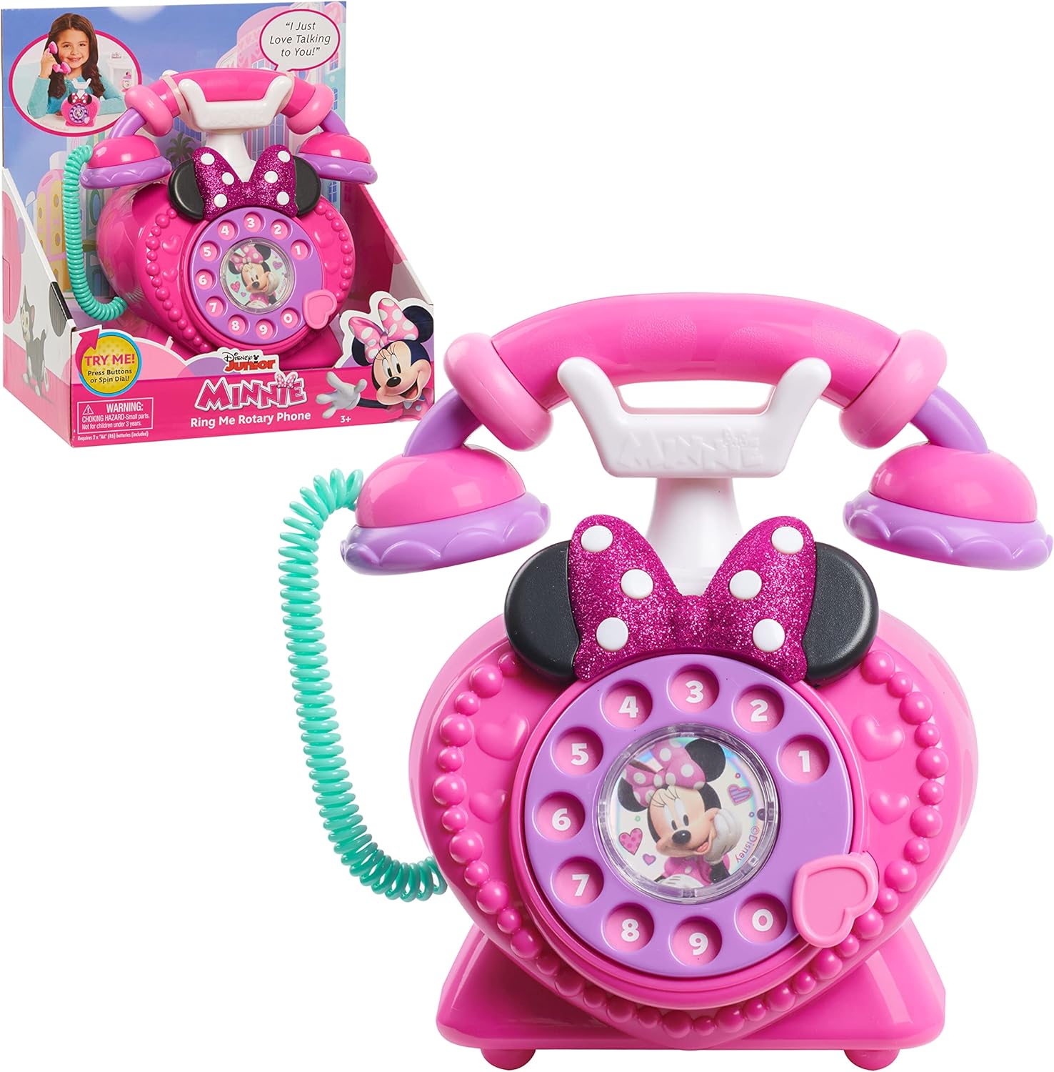 Interactive Minnie Mouse Toy Phone - Lights, Sounds & Fun!