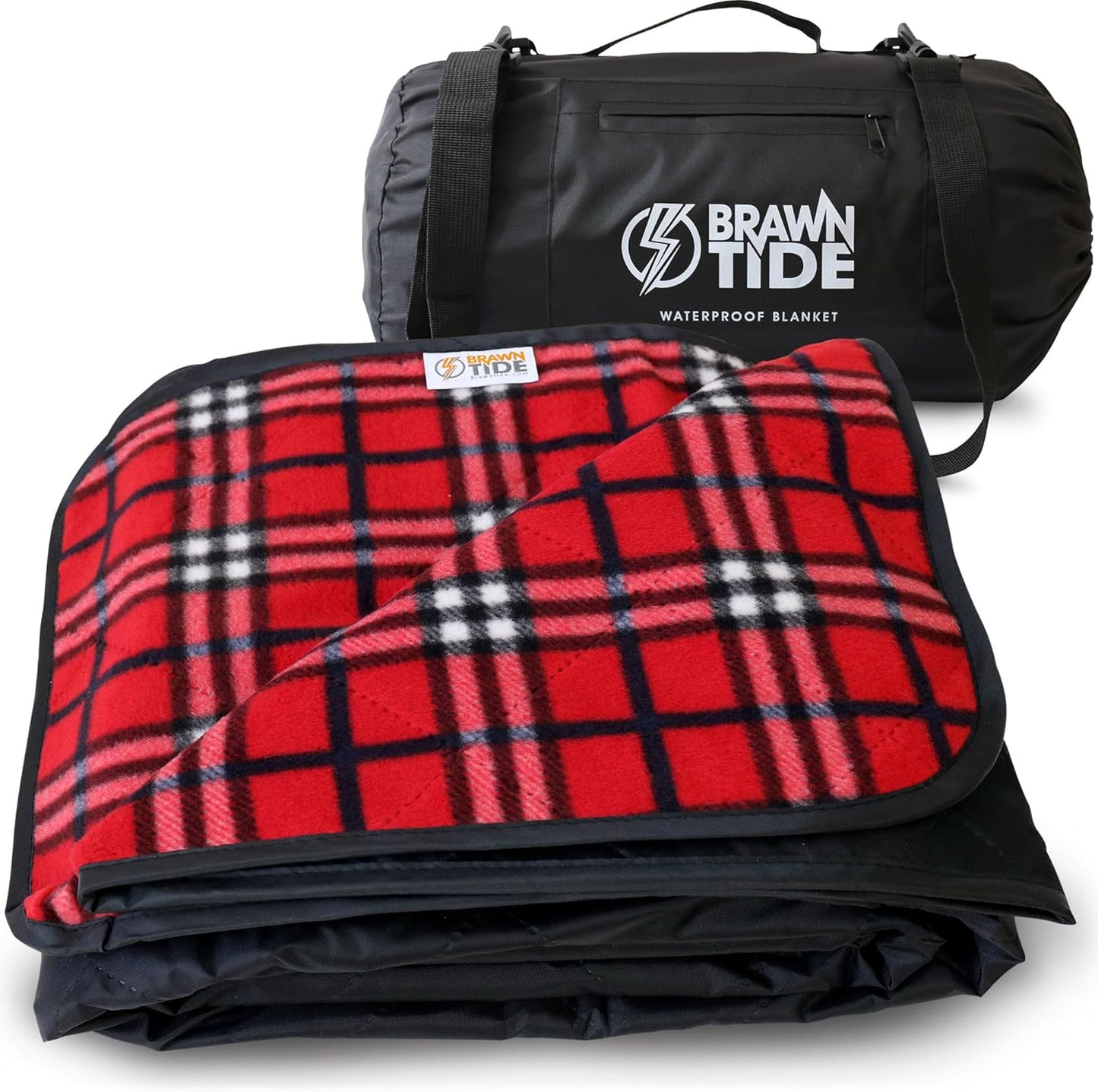 BRAWNTIDE Large Outdoor Waterproof Blanket - Extra Thick Fleece