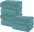MOONQUEEN 6 Pack Premium Bath Towel Set - Quick Drying Teal