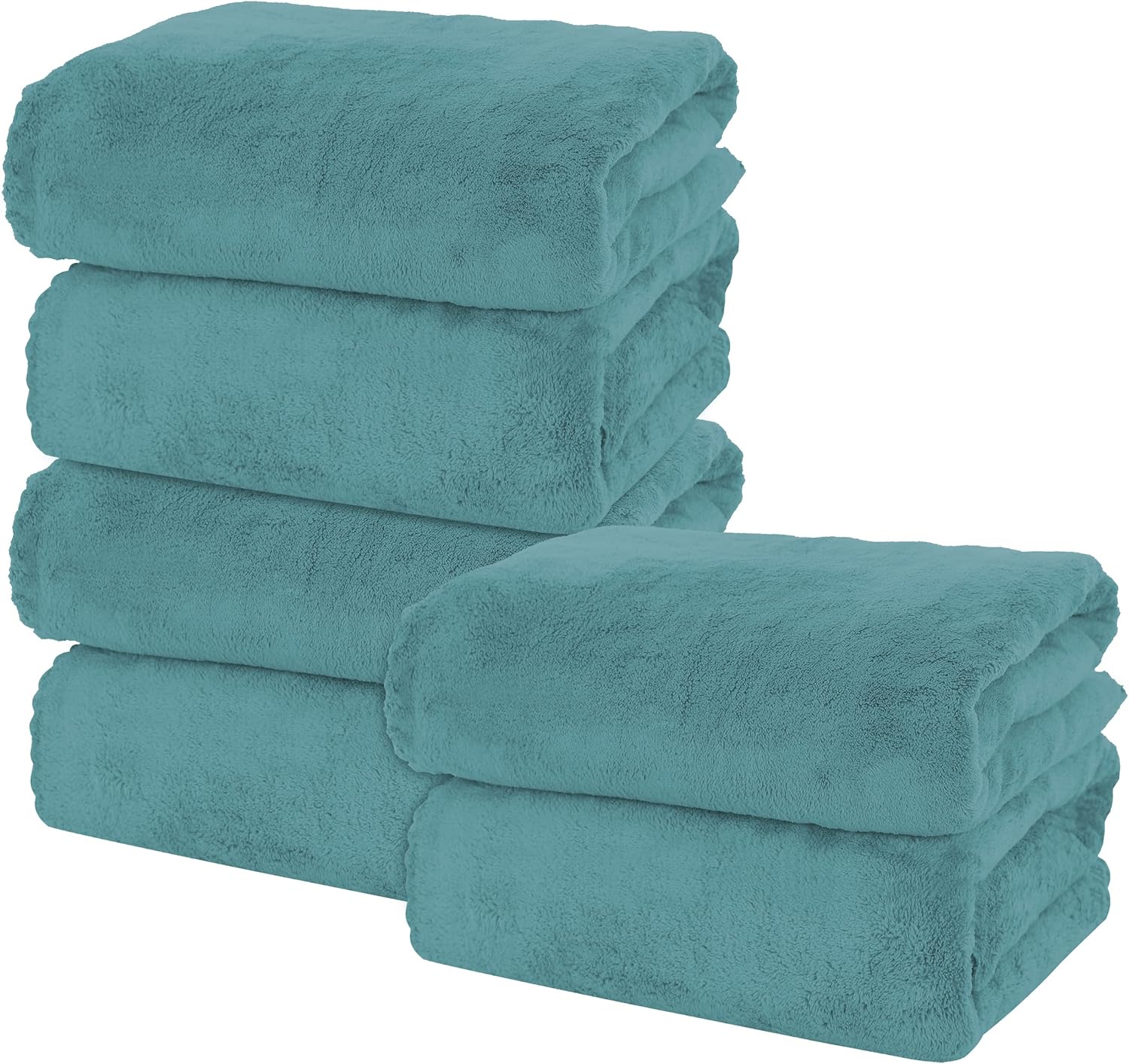 MOONQUEEN 6 Pack Premium Bath Towel Set - Quick Drying Towels