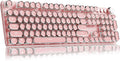 EWEADN V20 Typewriter Keyboard Wireless Retro Mechanical - White