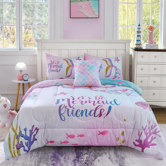 Cokouchyi Full Size Comforter Set for Girls with 3D Design