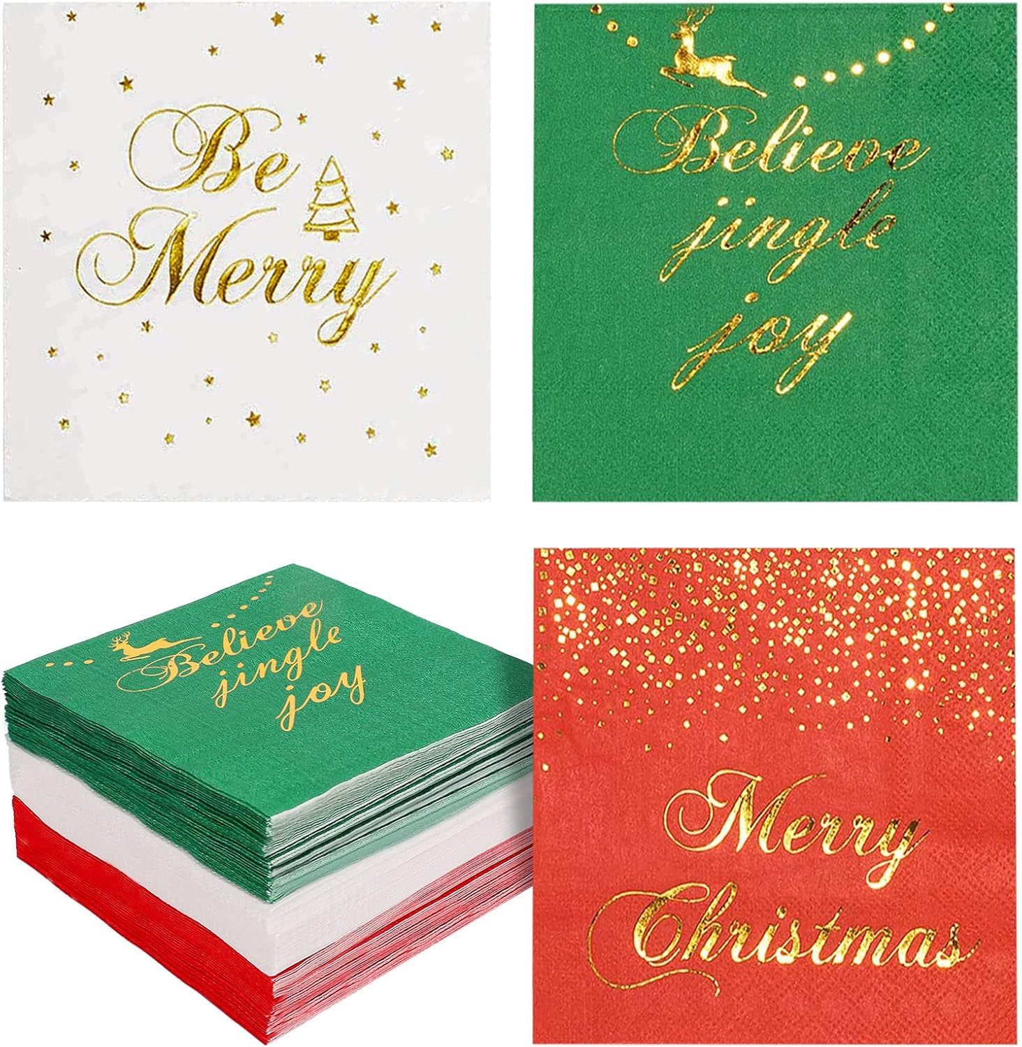 Whaline Festive Gold Foil Napkins - Celebration Essential!