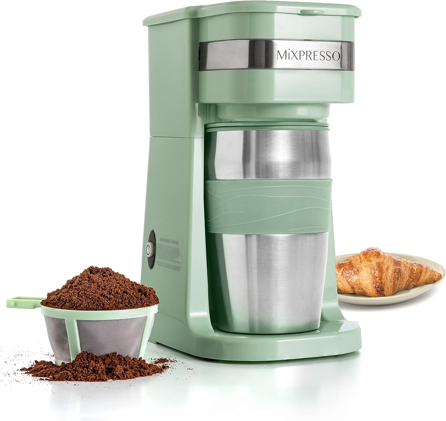 Mixpresso Green Coffee Maker with Travel Mug