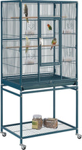 54in Metal Large Parrot Parakeet Flight Cage - Roomy, Mobile Home