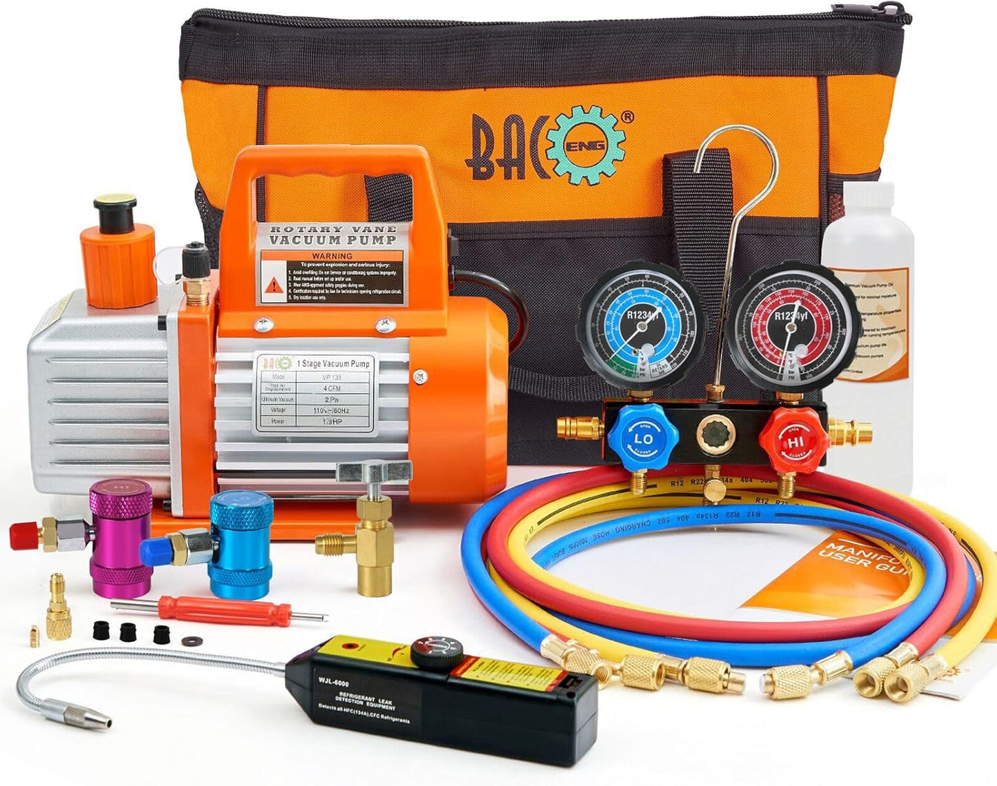 BACOENG R1234yf AC Vacuum Pump and Gauge Set Review