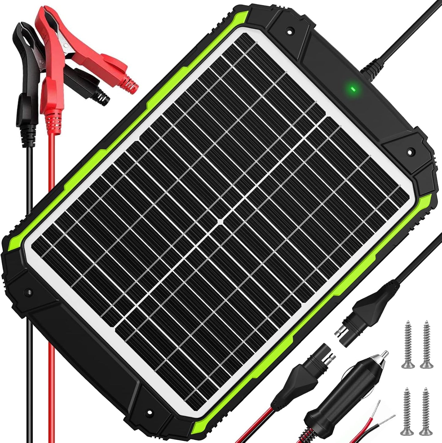 20W 12V Solar Powered Battery Charger with Smart MPPT Technology