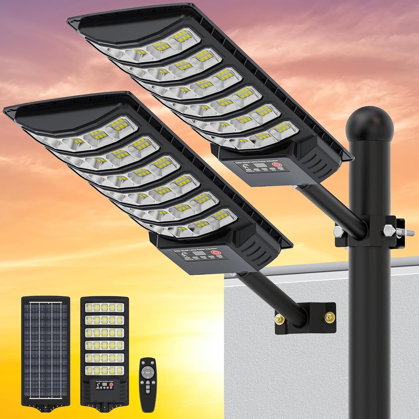 Solar Street Lights Outdoor Waterproof 50000LM with Motion Sensor