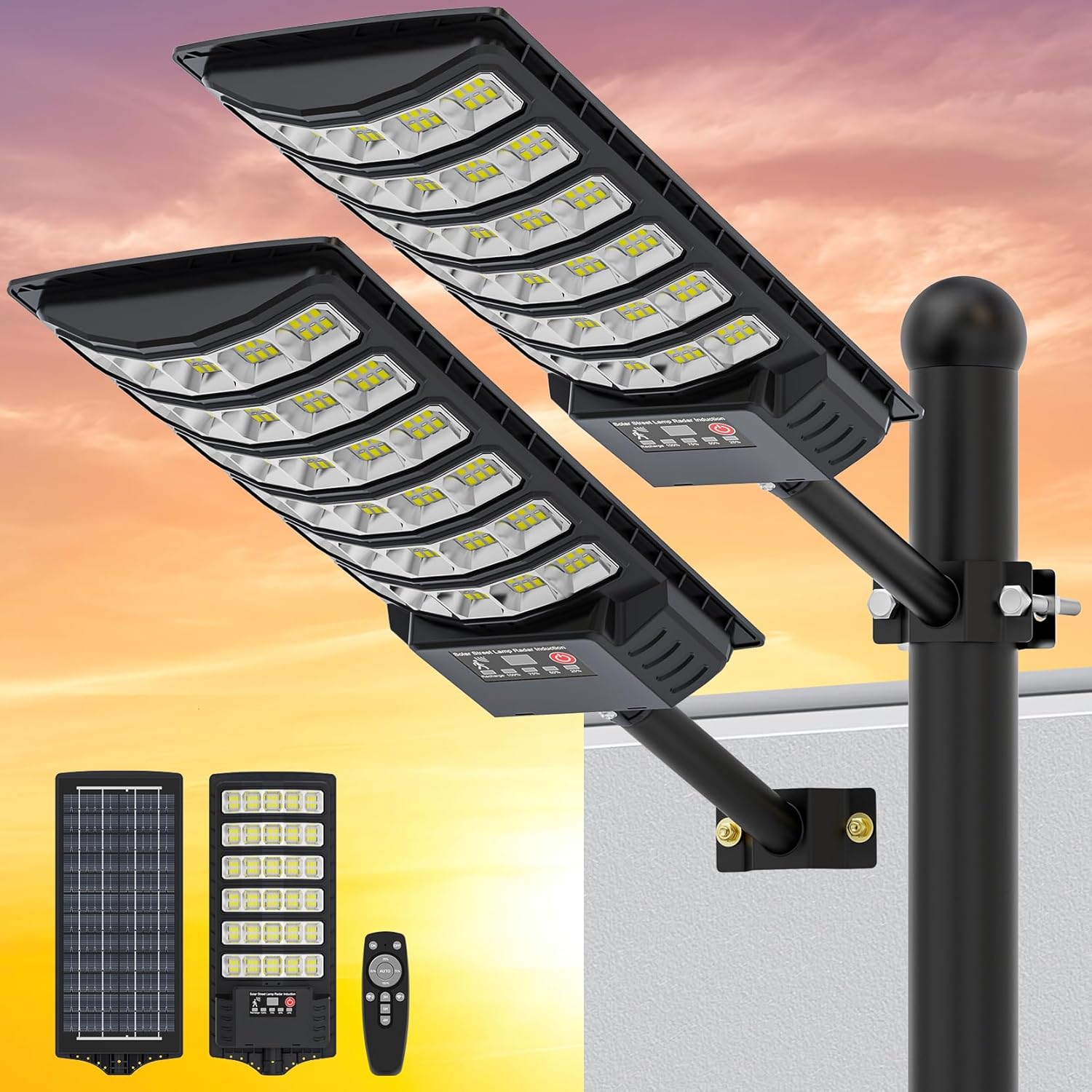 Solar Street Lights Outdoor Waterproof 50000LM with Motion Sensor