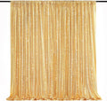 7ft x 7ft Gold Sequin Backdrop Curtain - Shiny Photo Booth Backdrop