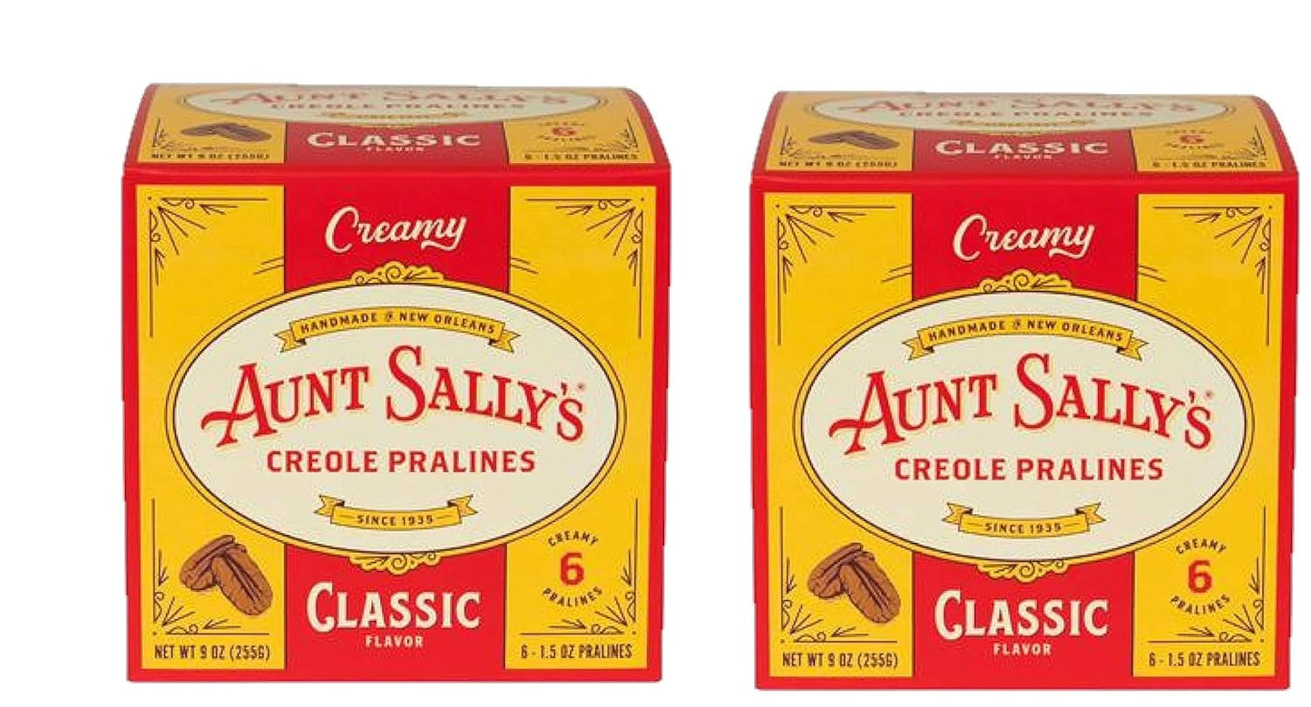 Aunt Sally's Creamy Original Pralines 1.5 oz Pack of 6 Treats