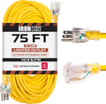 Outdoor Extension Cord 75 Ft 14/3 SJTW - Heavy Duty Visible Cable
