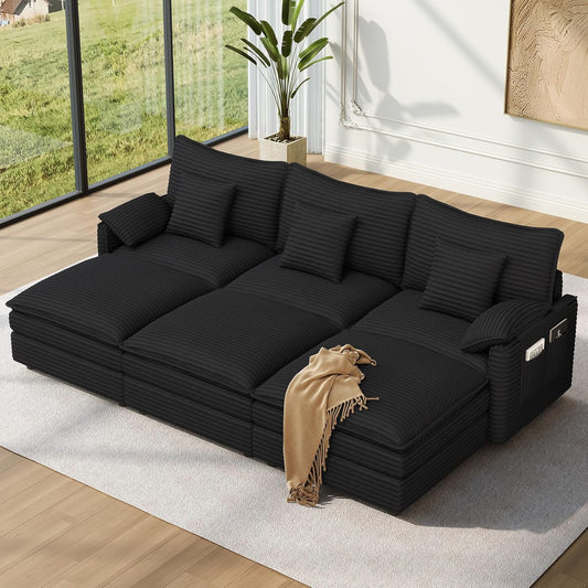 Vesgantti 108in Sectional Sleeper Sofa: Comfort and Style