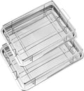 Air Fryer Basket for Oven 4PCS Set - Nonstick Stainless Steel Baking