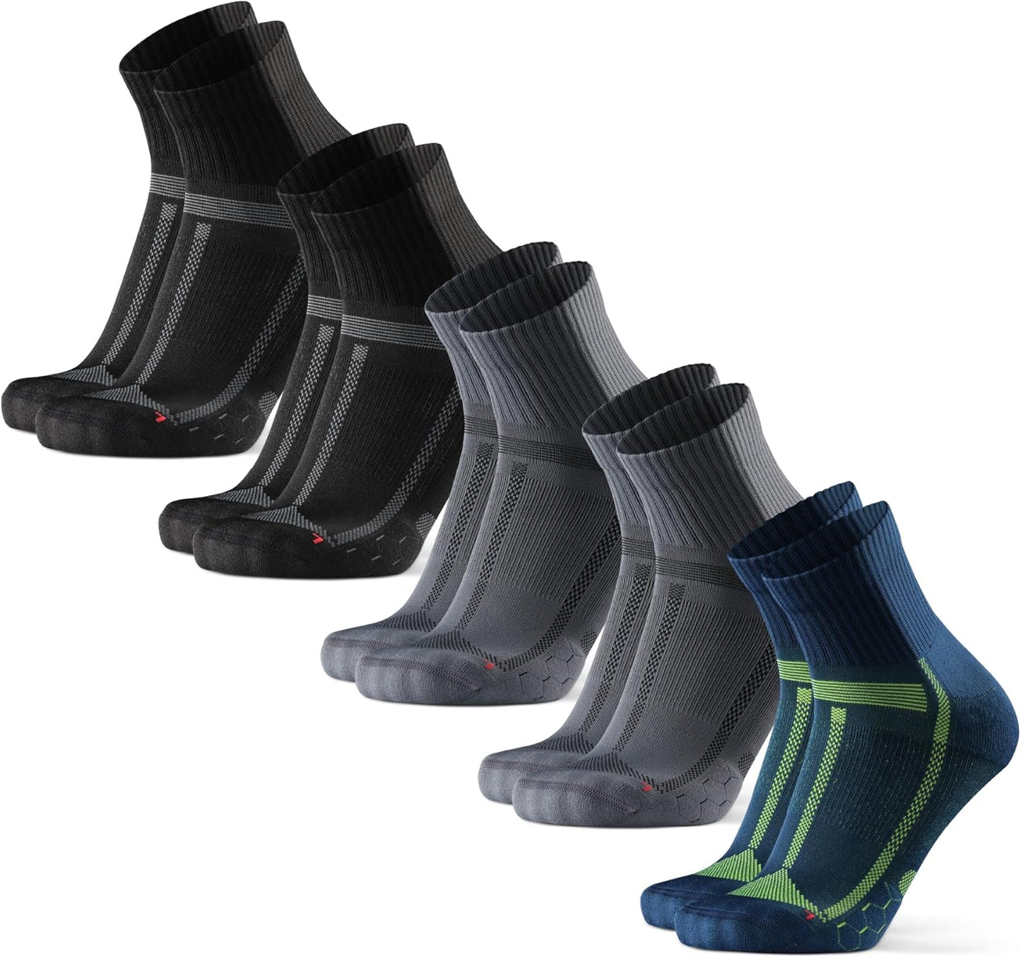 DANISH ENDURANCE Ultra-Comfort Quarter Running Socks for All