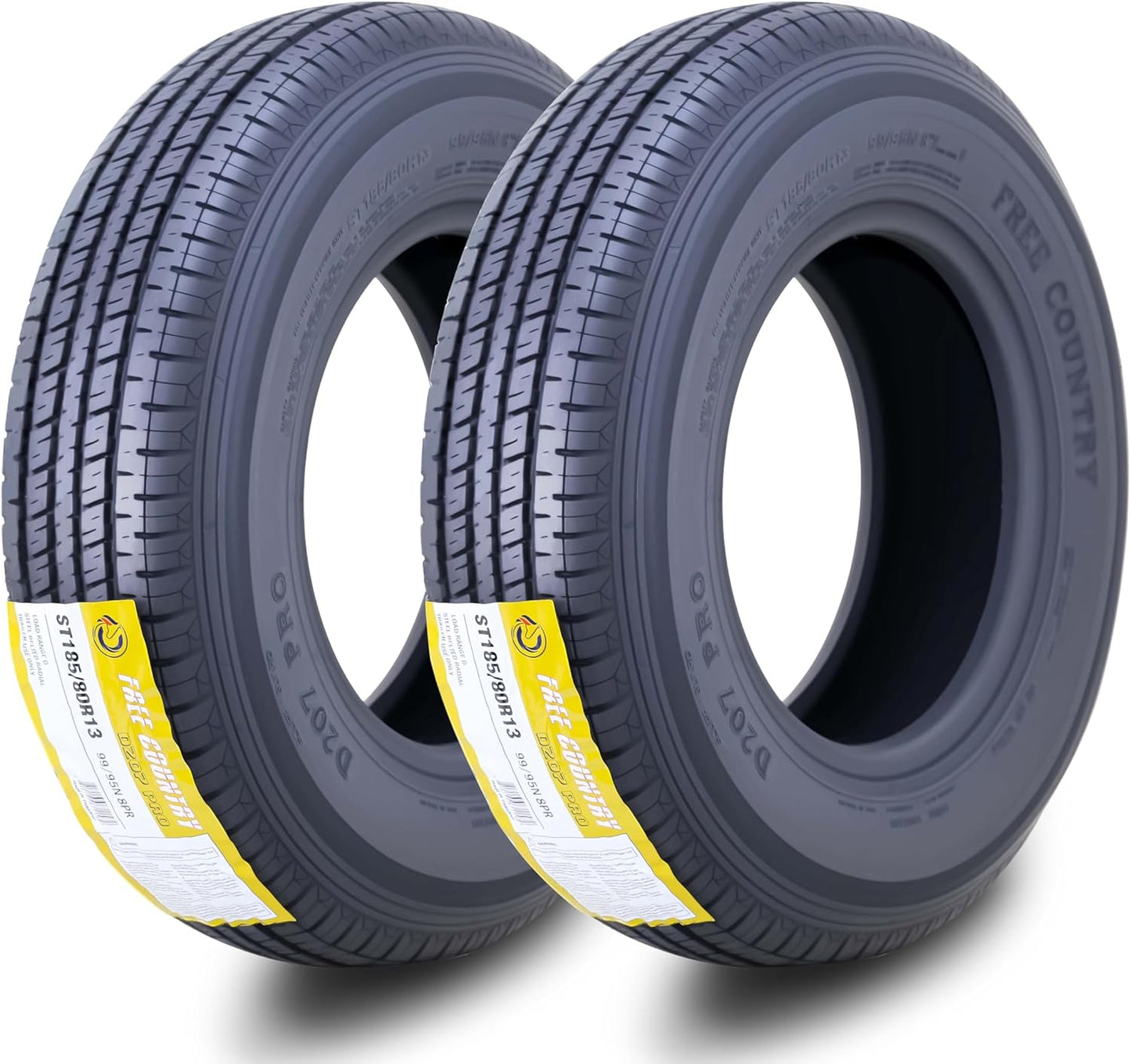Premium ST185/80R13 Trailer Tires with Scuff Guard Protection