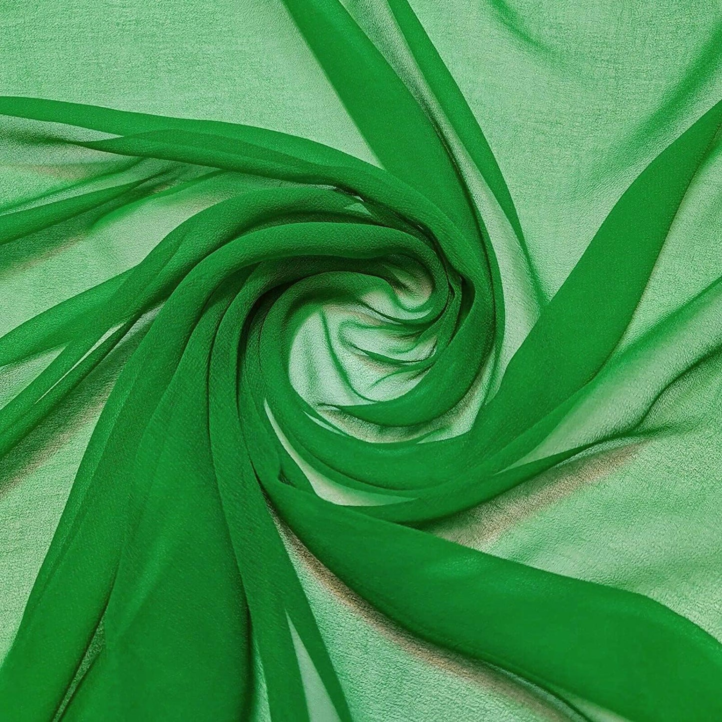 MDS Pack of 70 Yard Green Chiffon Fabric for Wedding Decor