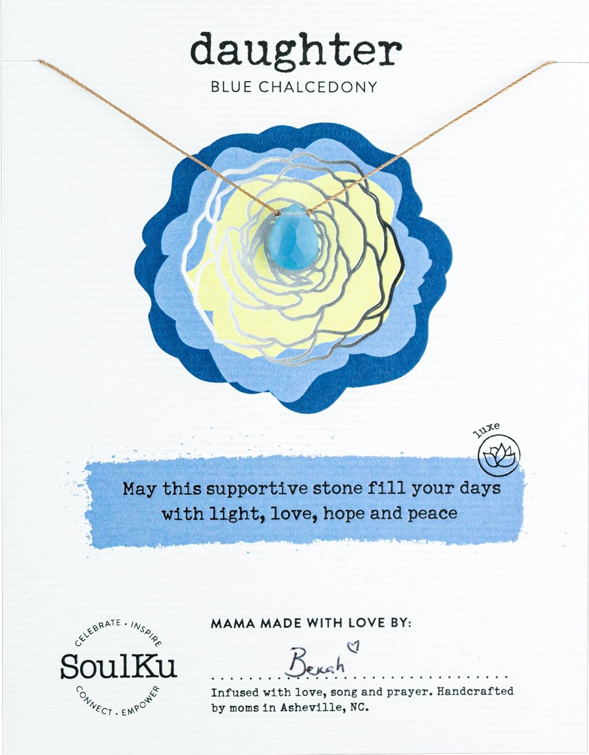 SoulKu Luxe Inspirational Necklace for Empowerment and Love