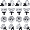 Glass Cabinet Knobs Matte Black Crystal Drawer Knobs - Vintage Round