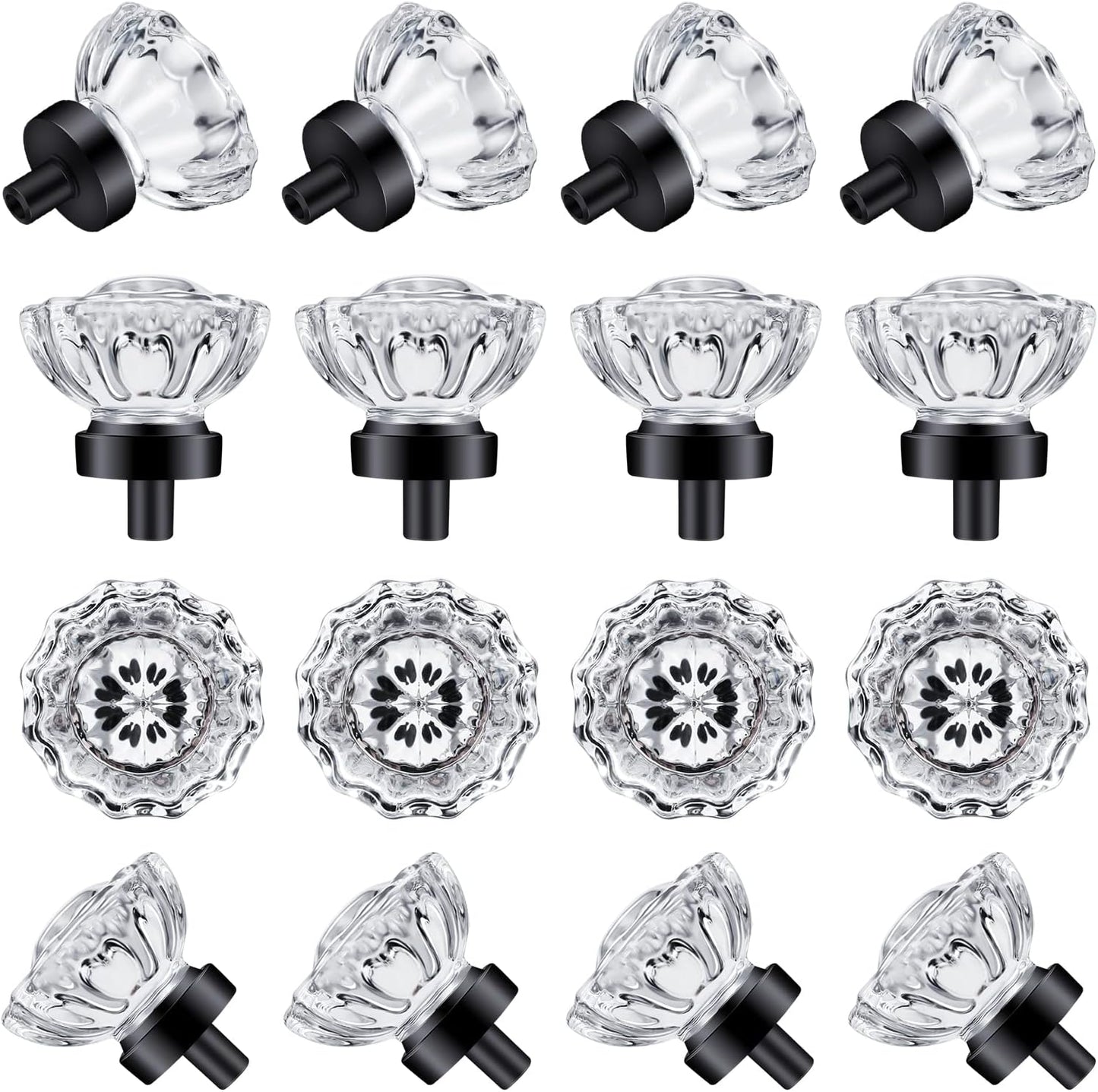 Vintage Matte Black Glass Cabinet Knobs for Stylish Upgrades