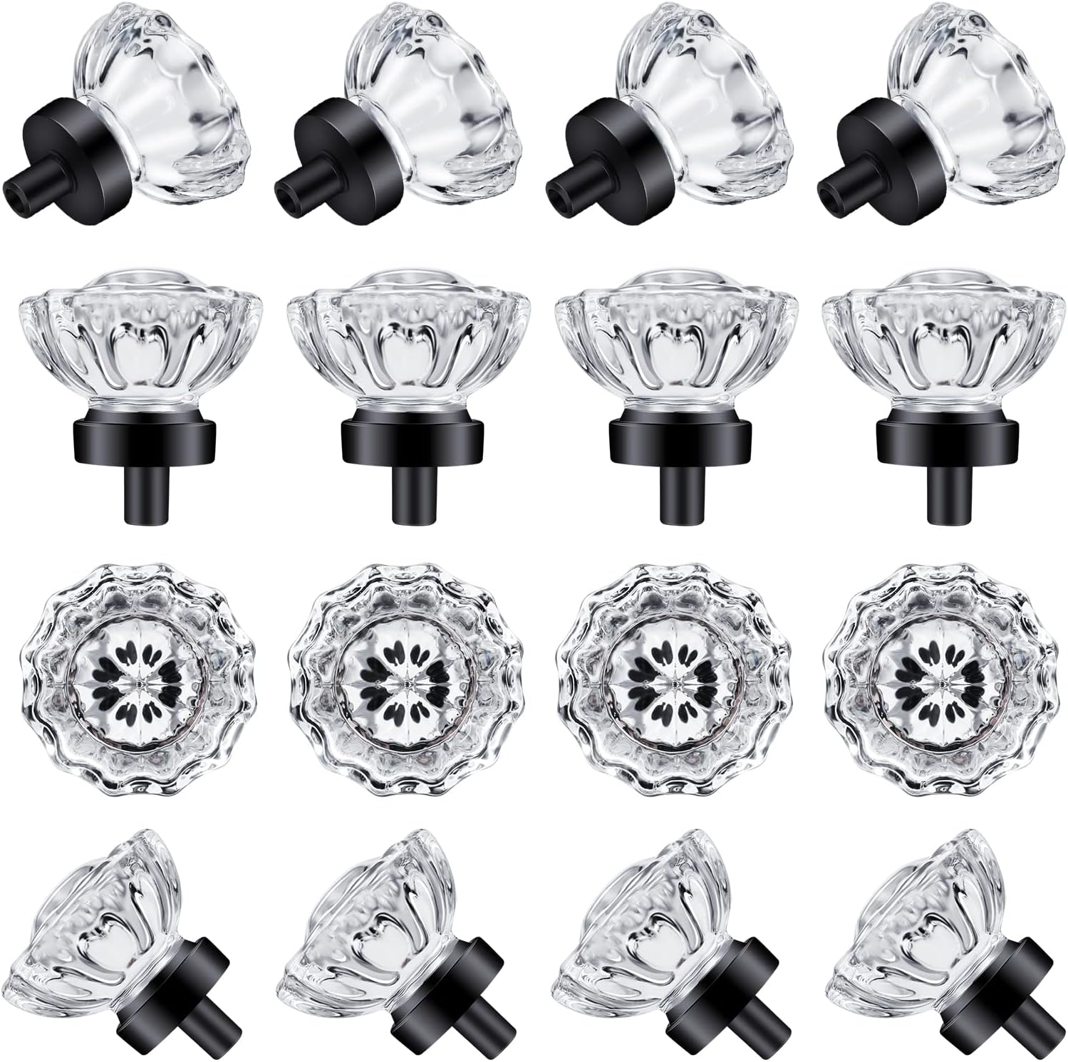 Vintage Matte Black Glass Cabinet Knobs for Stylish Upgrades