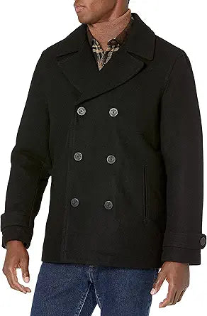 Men's Double-Breasted Heavyweight Wool Blend Peacoat Review
