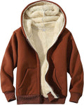 Gihuo Kids Winter Sherpa Lined Zip Up Hoodie for Warmth and Style