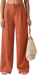 Willit Women's Linen Pants Wide Leg High Waist - Casual Work Slacks