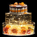 Sunnyray Acrylic Cake Stands 12 in & 14 in Set - Fillable Clear Risers