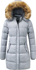 Womens Long Winter Thicken Puffer Coat - Head-to-Thigh Warmth