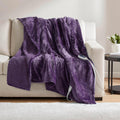 Beautyrest Heated Blanket Throw - Oversized Plush Sherpa Heated Throw