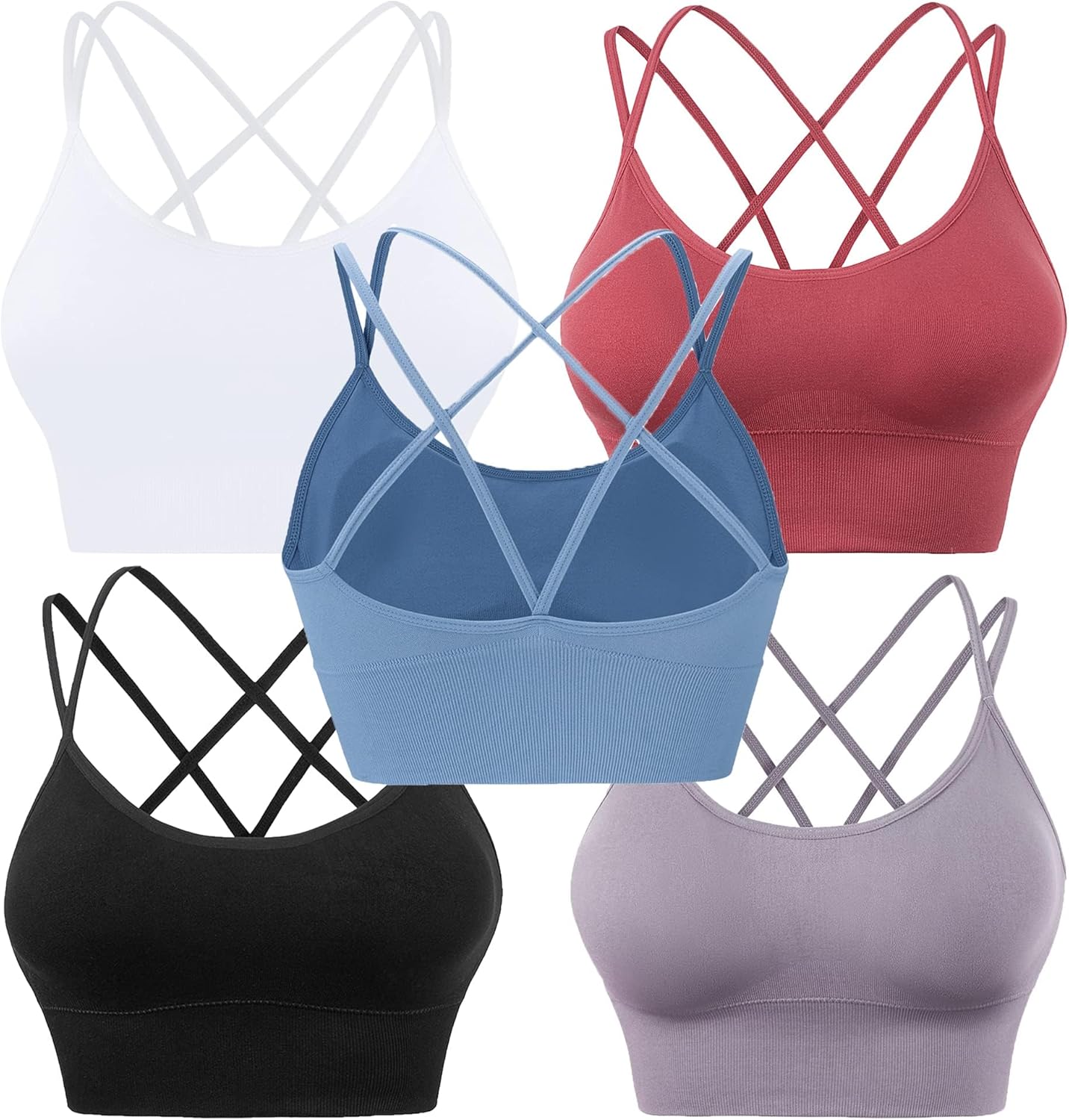 High Impact Sports Bras for Women with Cross Back Design