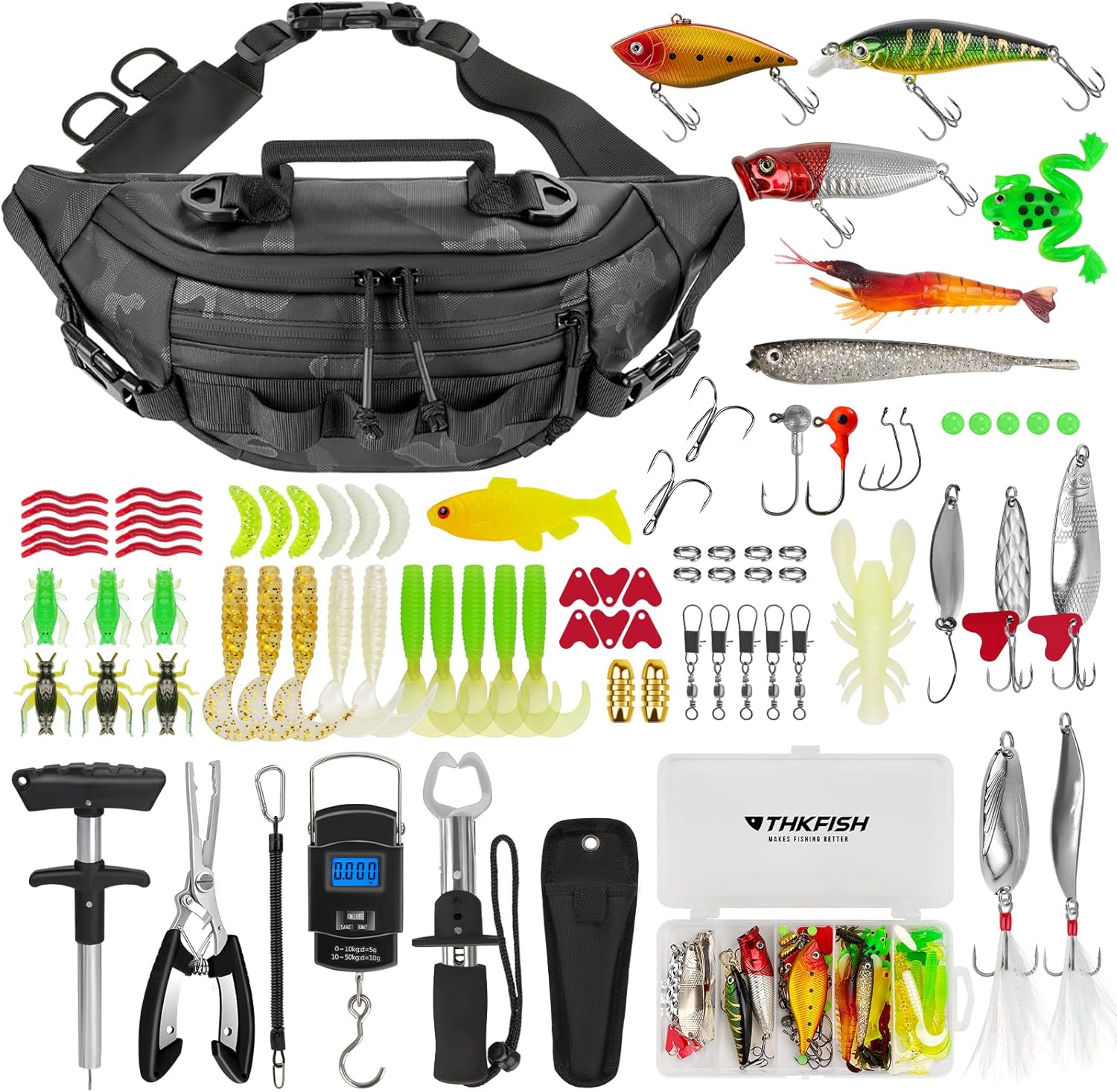 85Pcs Fishing Tool Kit + Tackle Bag - THKFISH