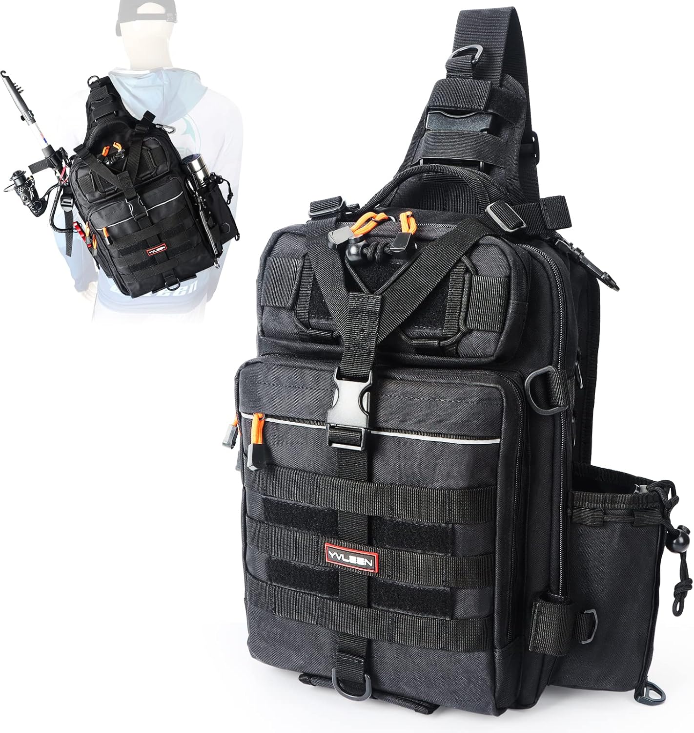 YVLEEN Waterproof Fishing Tackle Backpack