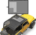 Jeep TJ Sunshade Soft Top Mesh Sun Shade - US Flag Sun Protection