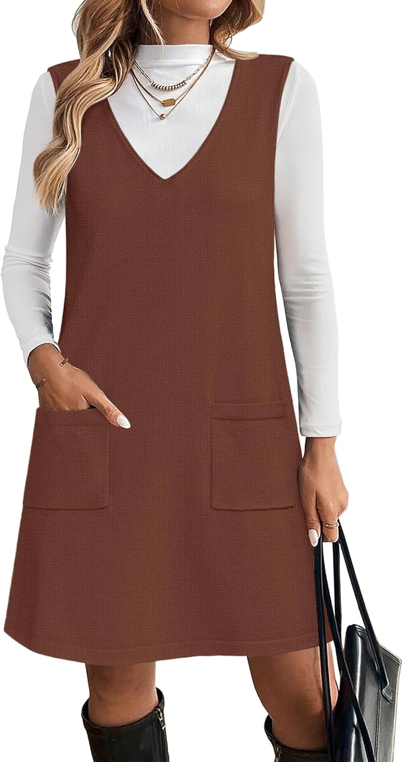 Stylish Zeagoo Women's Sweater Vest Dress for Fall 2025 Wear