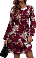 Women's Fall Sweater Dress A-Line Long Sleeve - Comfortable Fit