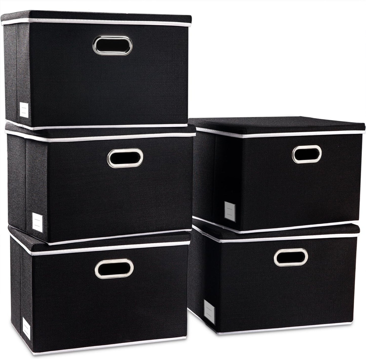 PRANDOM Foldable Storage Bin with Lid - Stylish and Practical