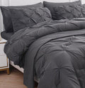 LANE LINEN Twin Comforter Set with Sheets - Pintuck Twin Bedding