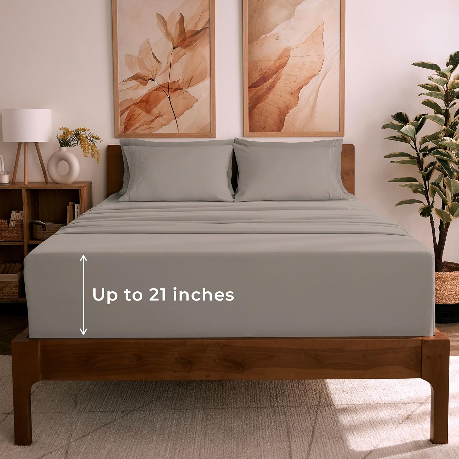 Mellanni Full Sheet Set - 6-Piece Ultra Soft Cooling Sheets