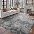 6x9 Area Rug Tie-Dyed Light Grey - Soft Thicken Memory Foam