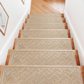 15 Pack 8 in x 30 in Non Slip Stair Treads for Wooden Steps - Quiet