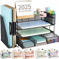 gianotter 4-Tier Desk Organizer with Drawers and Trays - Declutter