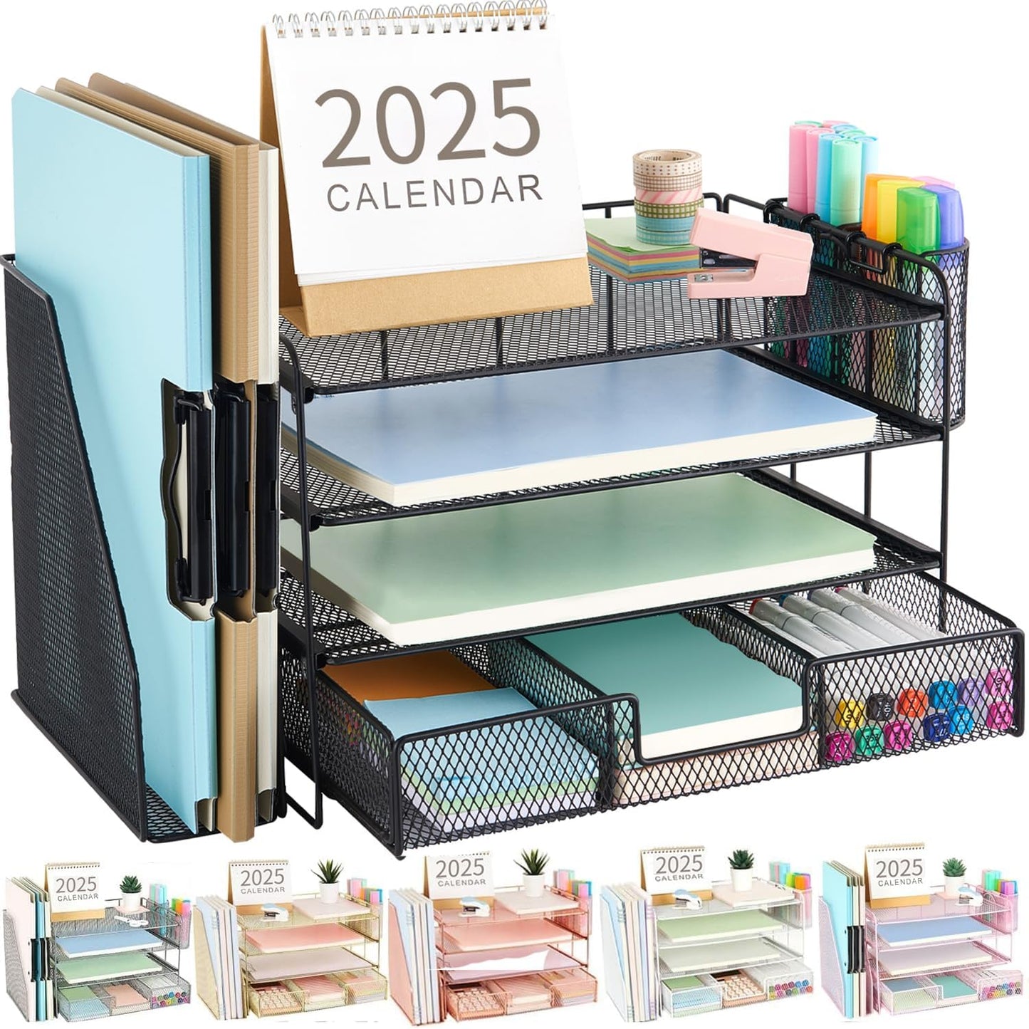 4-Tier Desk Organizer - Maximize Workspace Efficiency