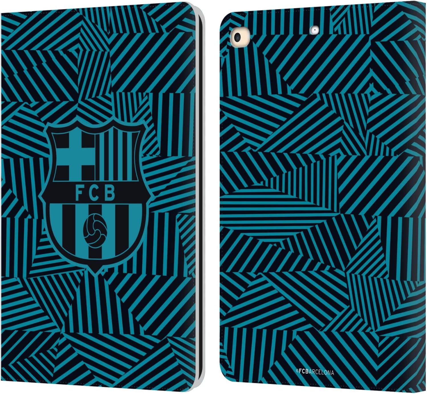 Officially Licensed FC Barcelona Black Crest Leather Wallet Case
